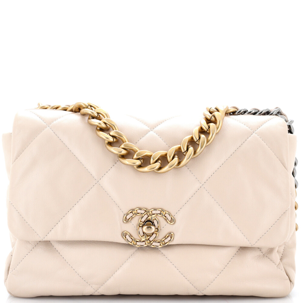 Chanel Large 19 Flap Bag Quilted Leather
